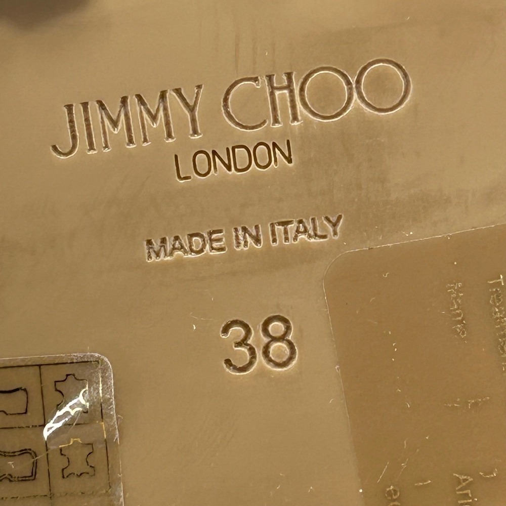 Jimmy Choo Size 38 US 6.5 Narrow Suede Shearling Crystal Deanna Loafer Shoes - Picture 9 of 15